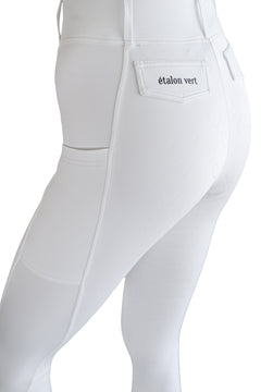 Belissimo competition breeches knee grip - white
