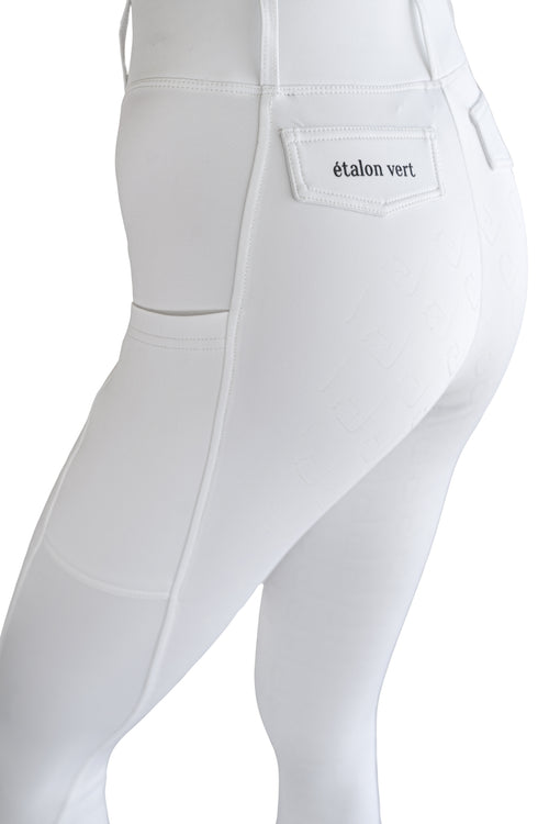 Belissimo competition breeches knee grip - white
