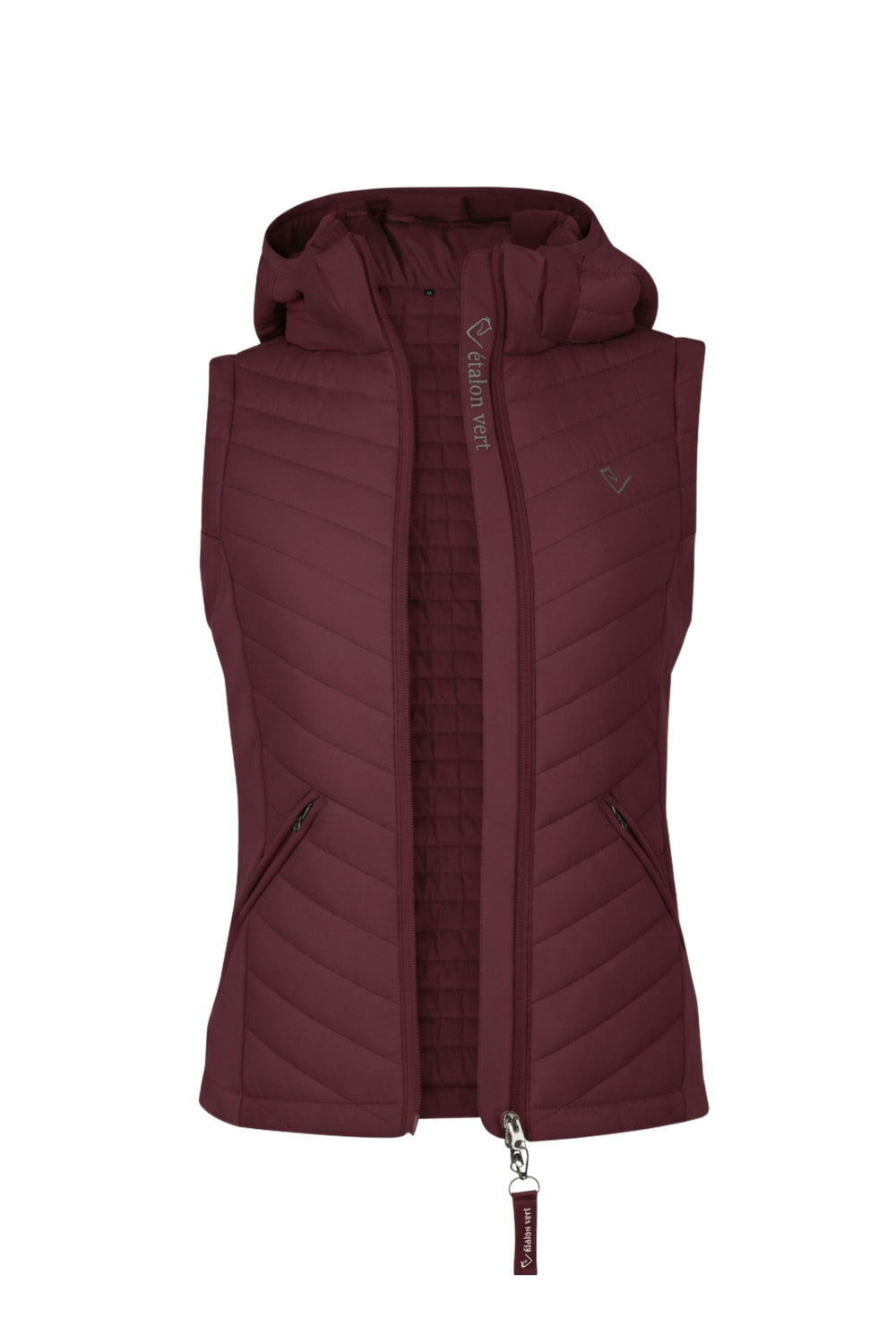 Cassini Quilted Vest - Burgundy