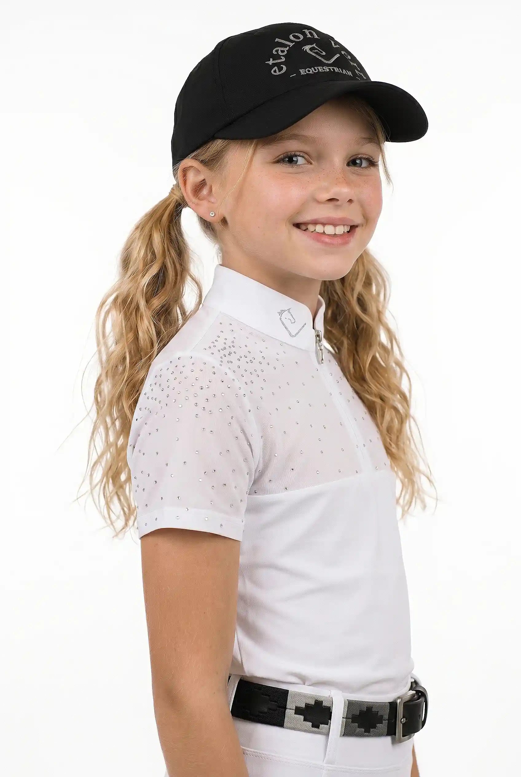 Funktionsshirt Star Gold Mesh - White - Glitter Edition - Young Riders