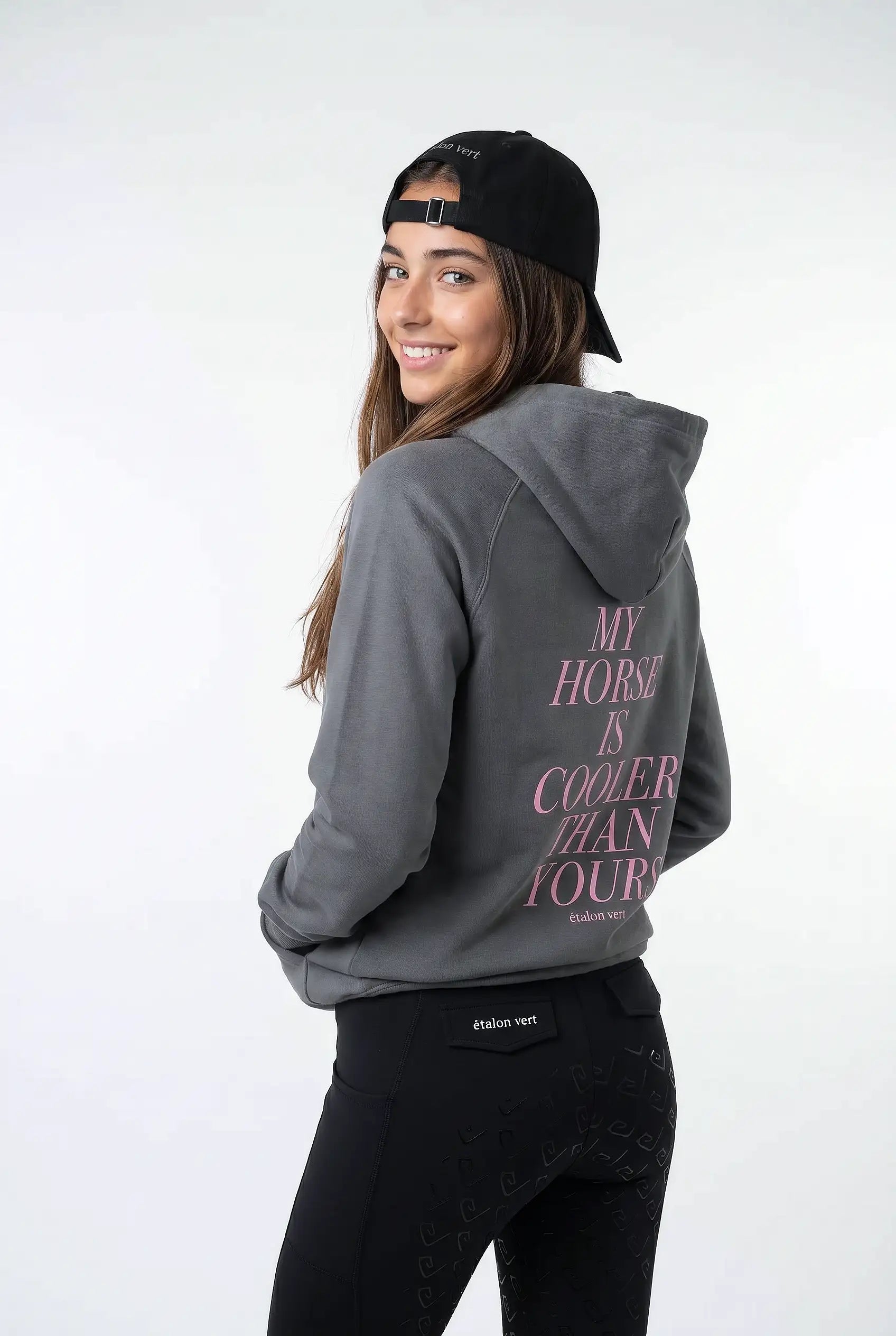 Quaterback Hoodie  My Horse is cooler than yours - Anthracite