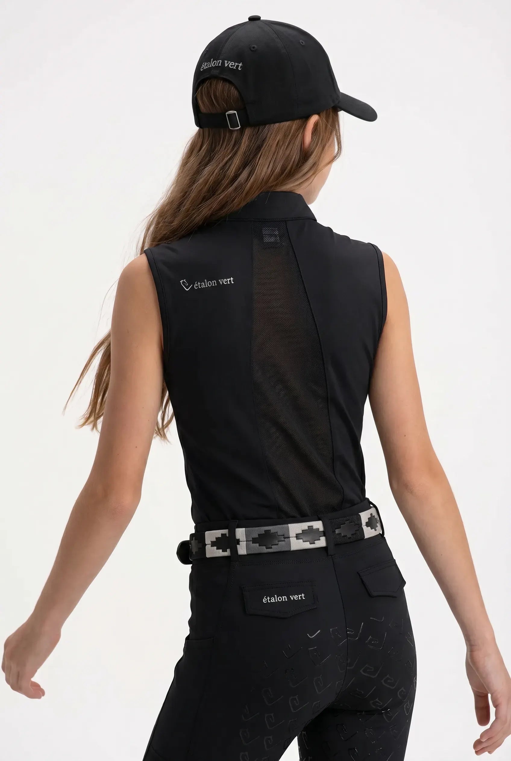 Star Gold Sleeveless Mesh - Black - Young Riders