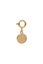 Engraving charm - round - gold - bracelet