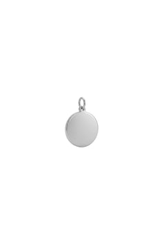 Engraving charm - round - silver - chain