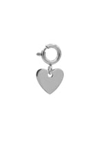 Engraving charm - heart - silver - bracelet
