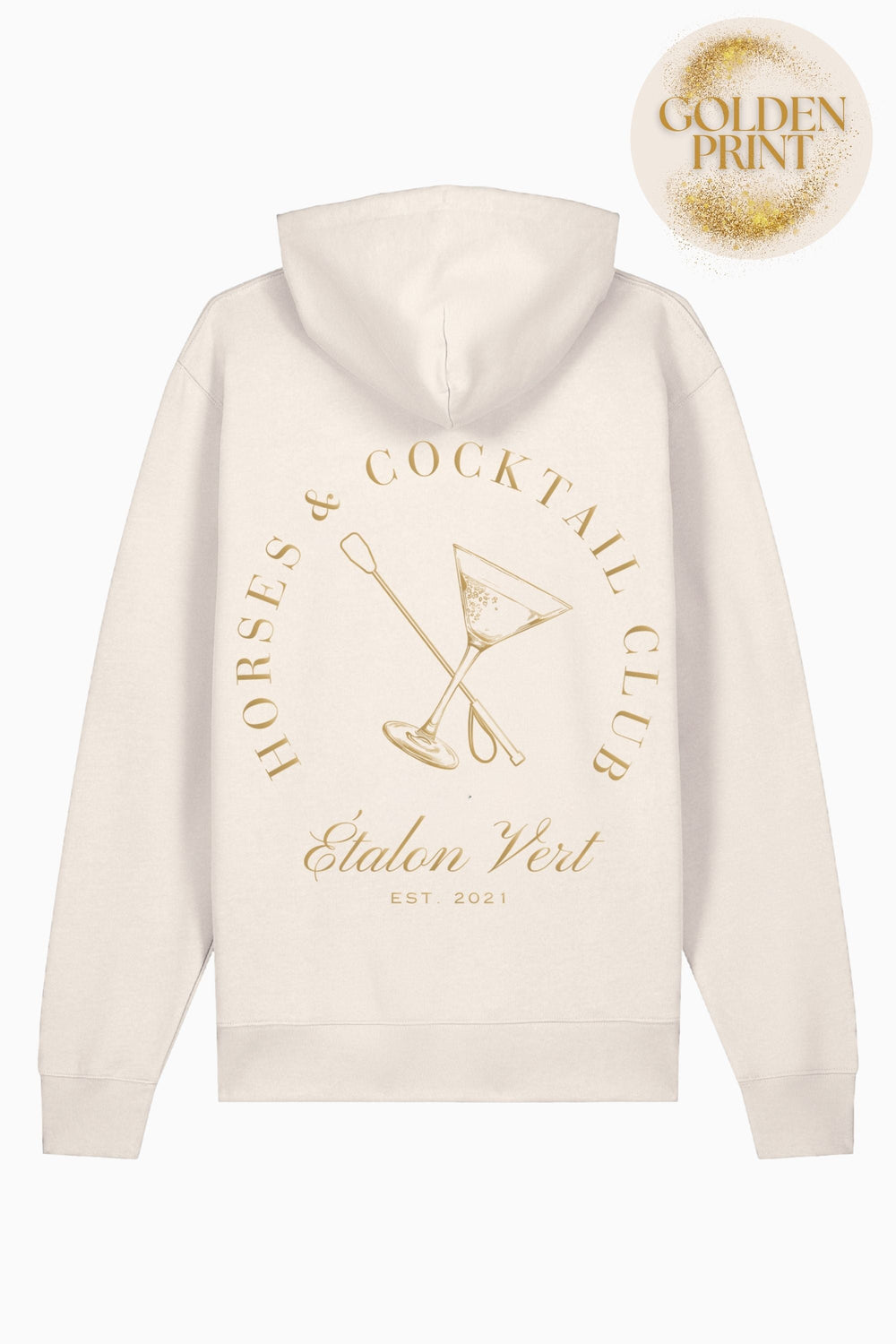 Pharos 2.0 Oversize Fit Hoodie - Horses & Cocktail Special Edition - Gold/Off-White