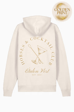 Pharos 2.0 Oversize Fit Hoodie - Horses & Cocktail Special Edition - Gold/Off-White