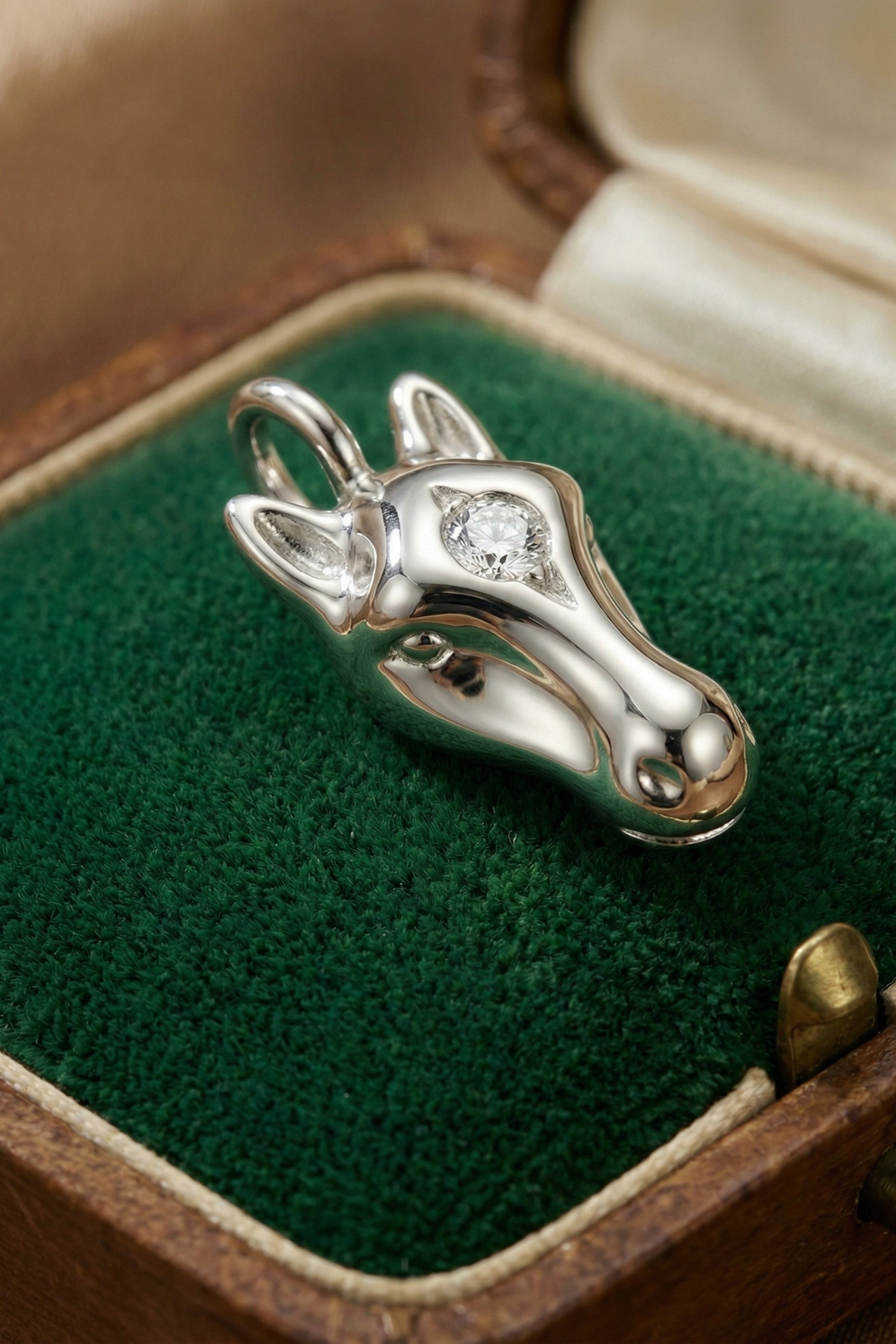 Halskette - Charm - Pferdekopf - Silber