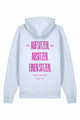 Oversize Fit Hoodie - Aufsitzen. Absitzen. Einen Sitzen. - Sky Blue