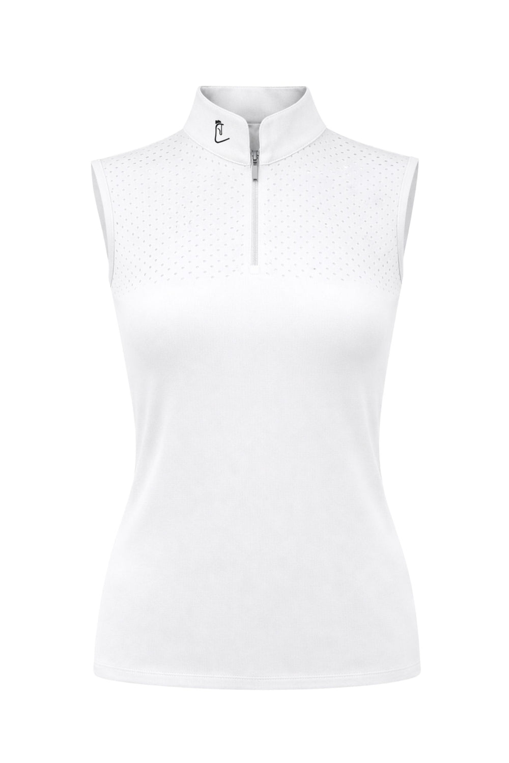 Star Gold Sleeveless Performance Shirt perforated - White