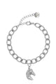 Charm Armband - Horse Head - Silber