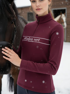 Zip Pullover - Etalon Equestrian - Burgundy