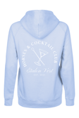 Sweat à capuche Quaterback - Édition Horses & Cocktail - Bleu ciel