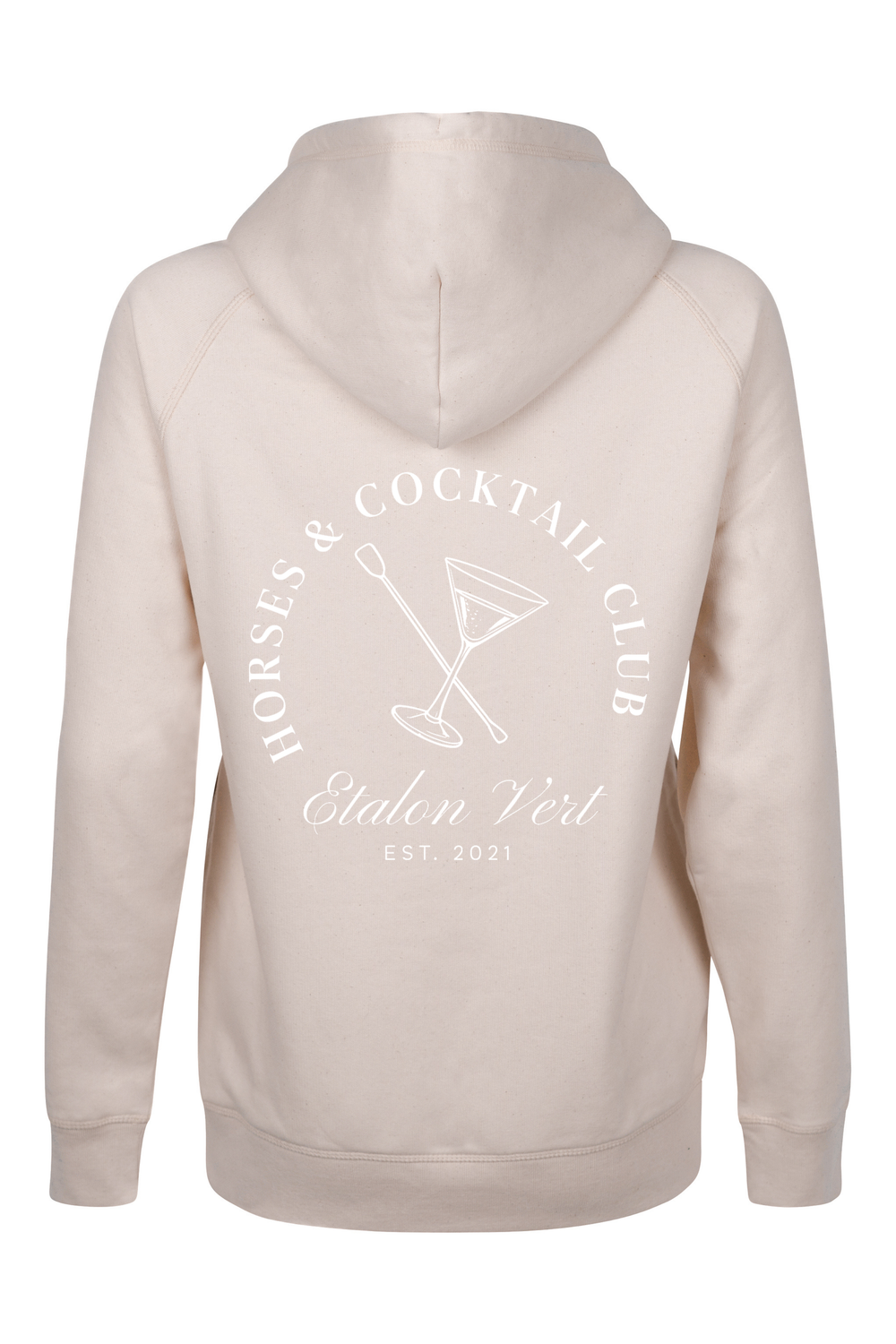 Quaterback Hoodie - Horses & Cocktail Edition - Beige