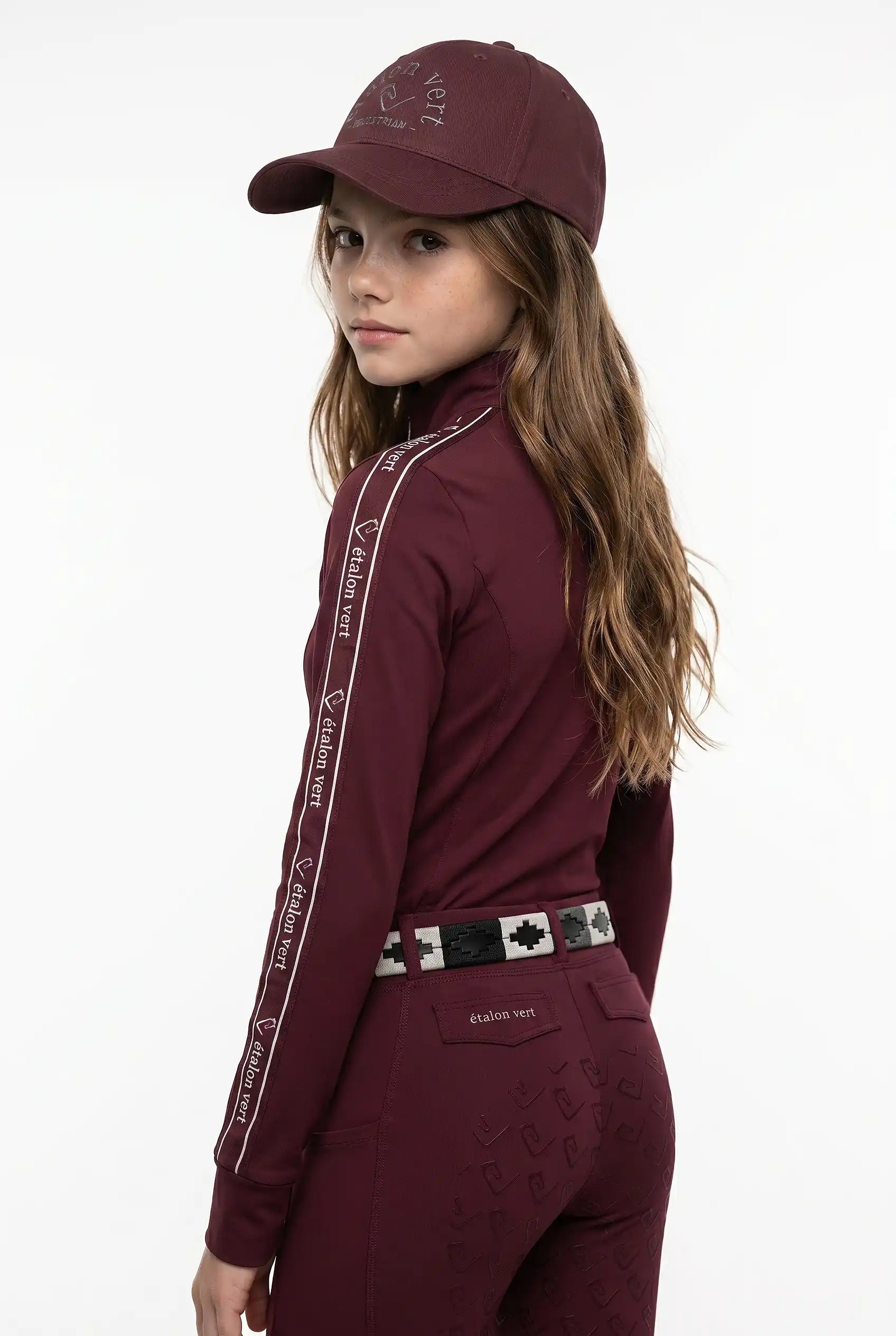 Funktionsshirt Casall Langarm - Burgundy / White - Young Riders
