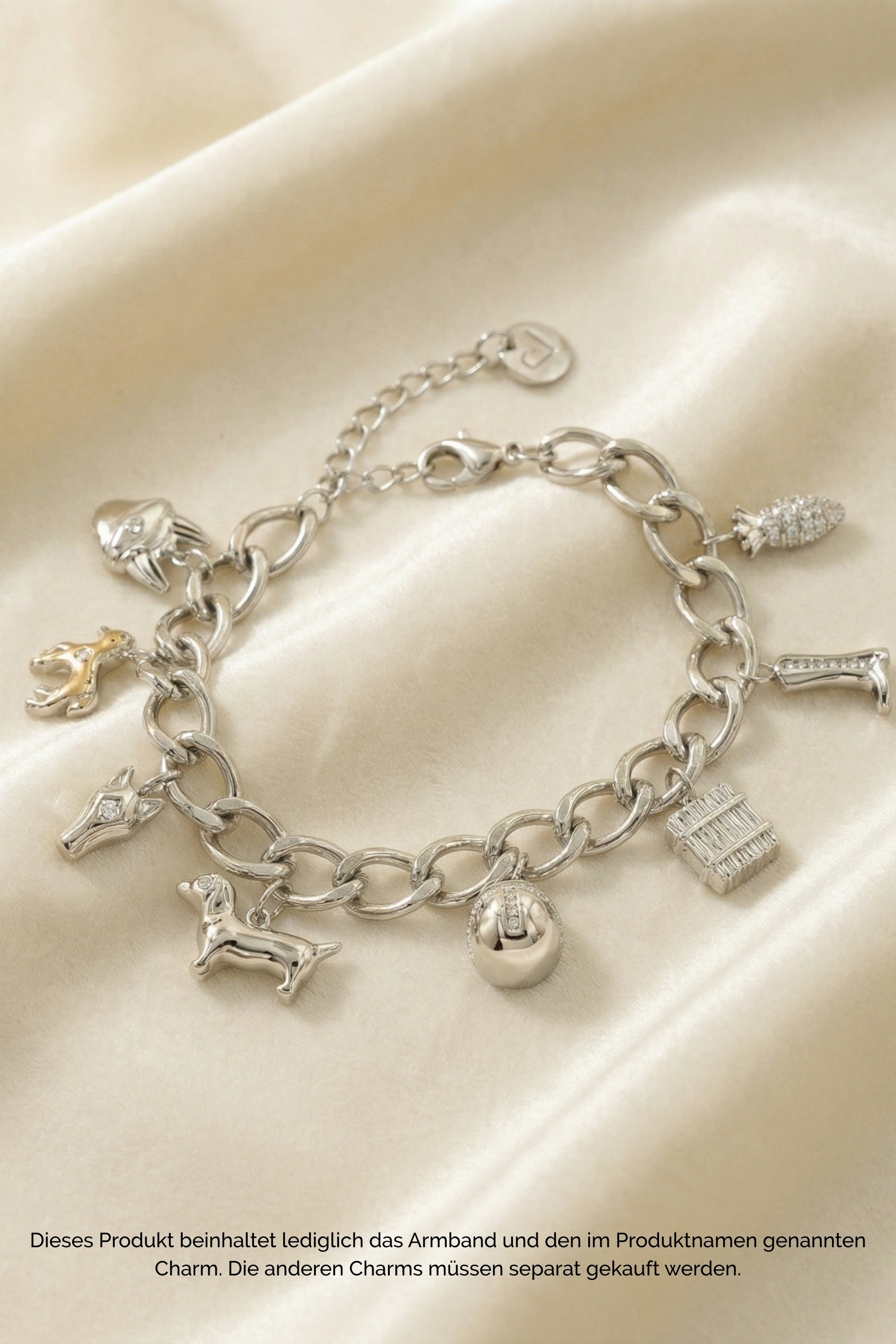 Charm Armband - Stiefel - Silber - Set