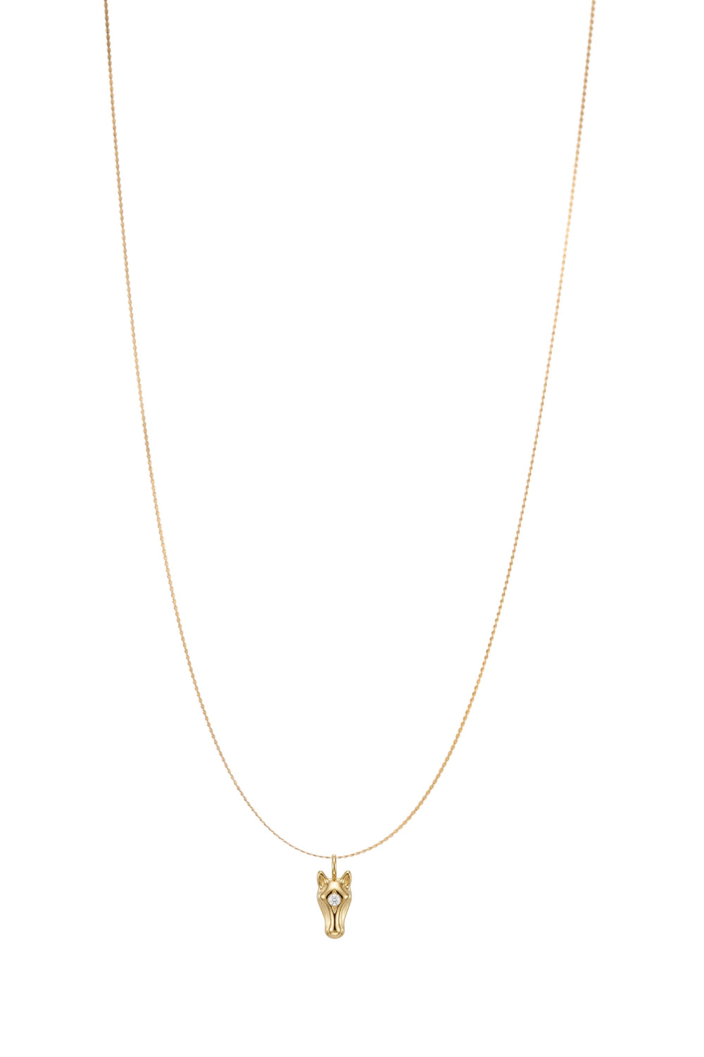 Collier tête de cheval - or
