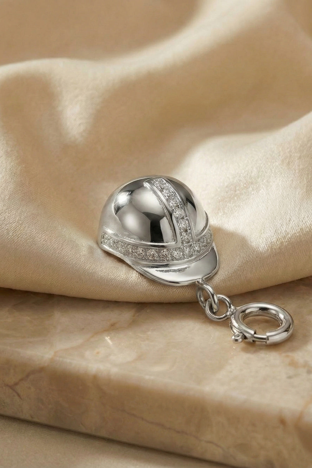 Charm pour bracelet – Casque – Argent