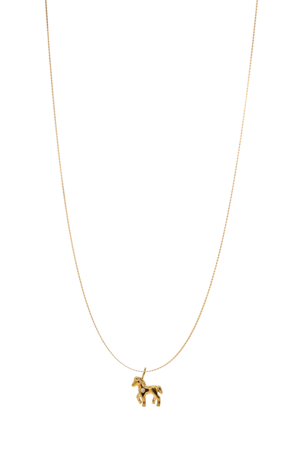 Collier poulain - or