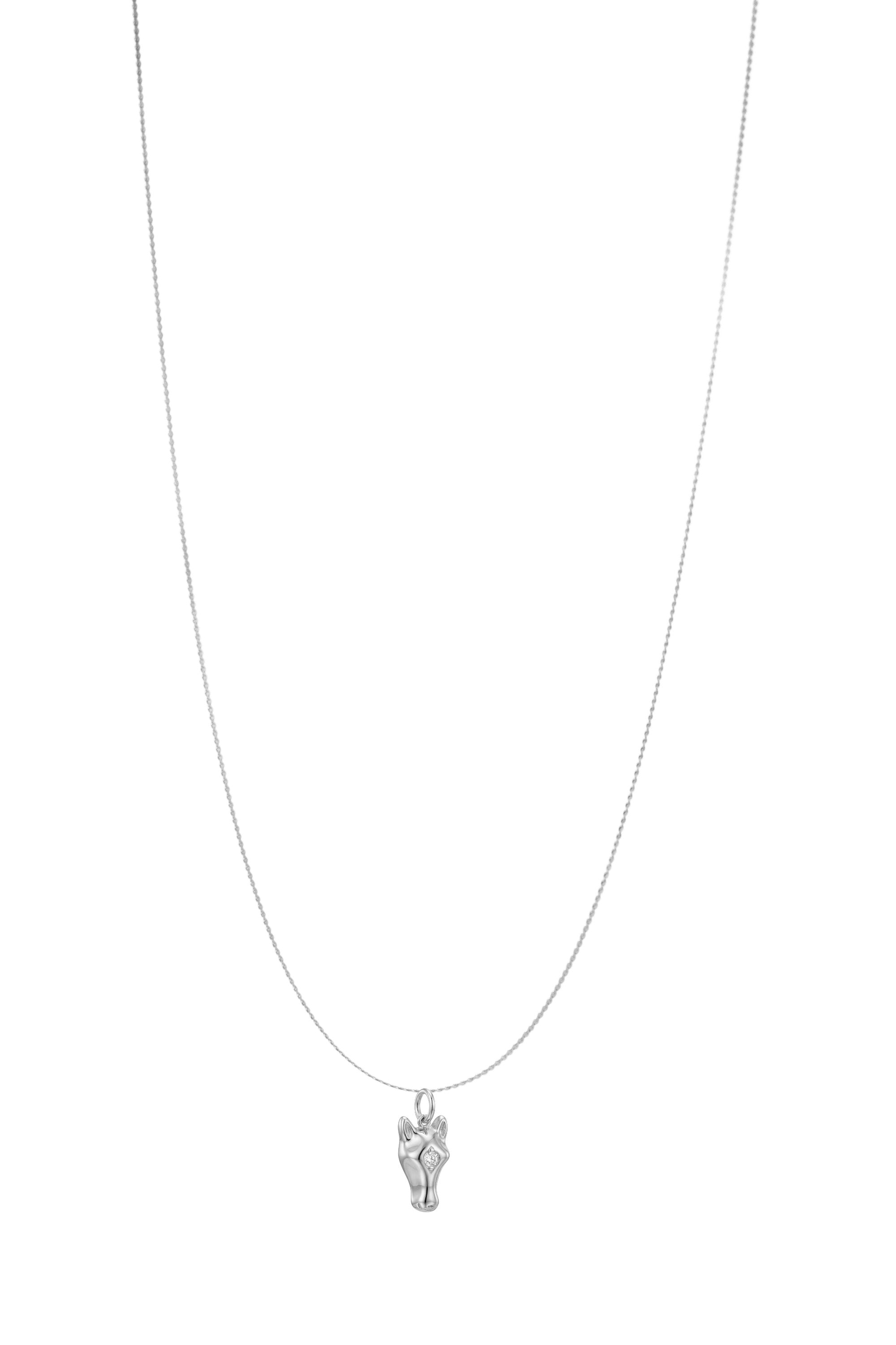 Halskette Pferdekopf - Silber