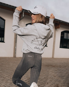 Pharos 2.0 Oversize Fit Hoodie - Horses & Cocktail - Grey Melange