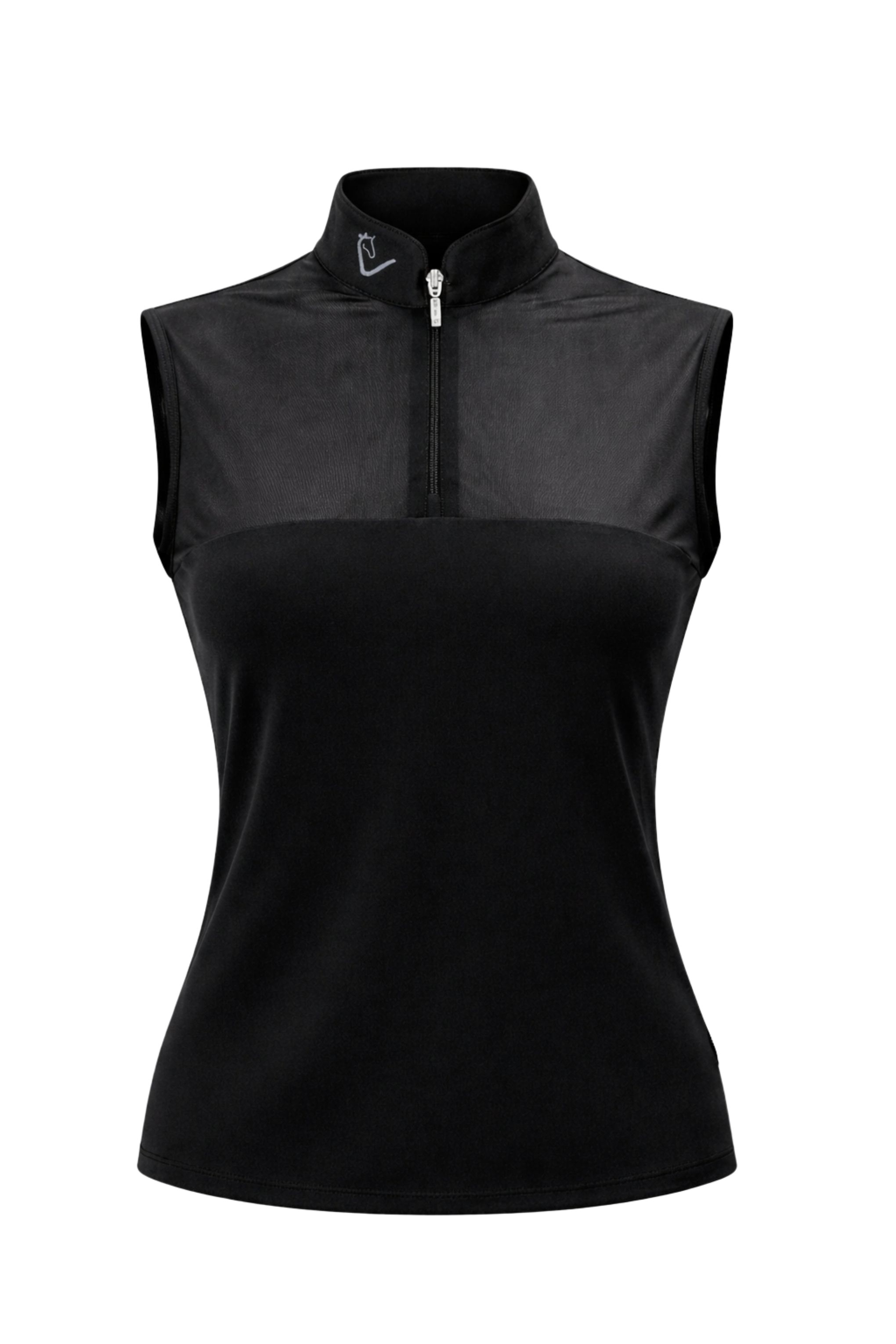 Star Gold Sleeveless Mesh - Black - Young Riders