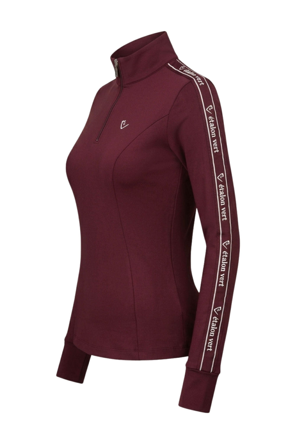 Casall Long-Sleeve Performance Shirt - Burgundy / White - Young Riders
