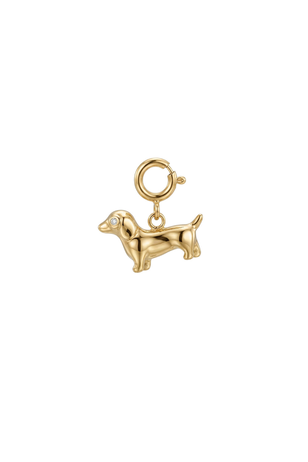 Charm pour bracelet – Teckel – Or