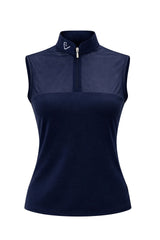 Star Gold Sleeveless Mesh - Navy - Young Riders