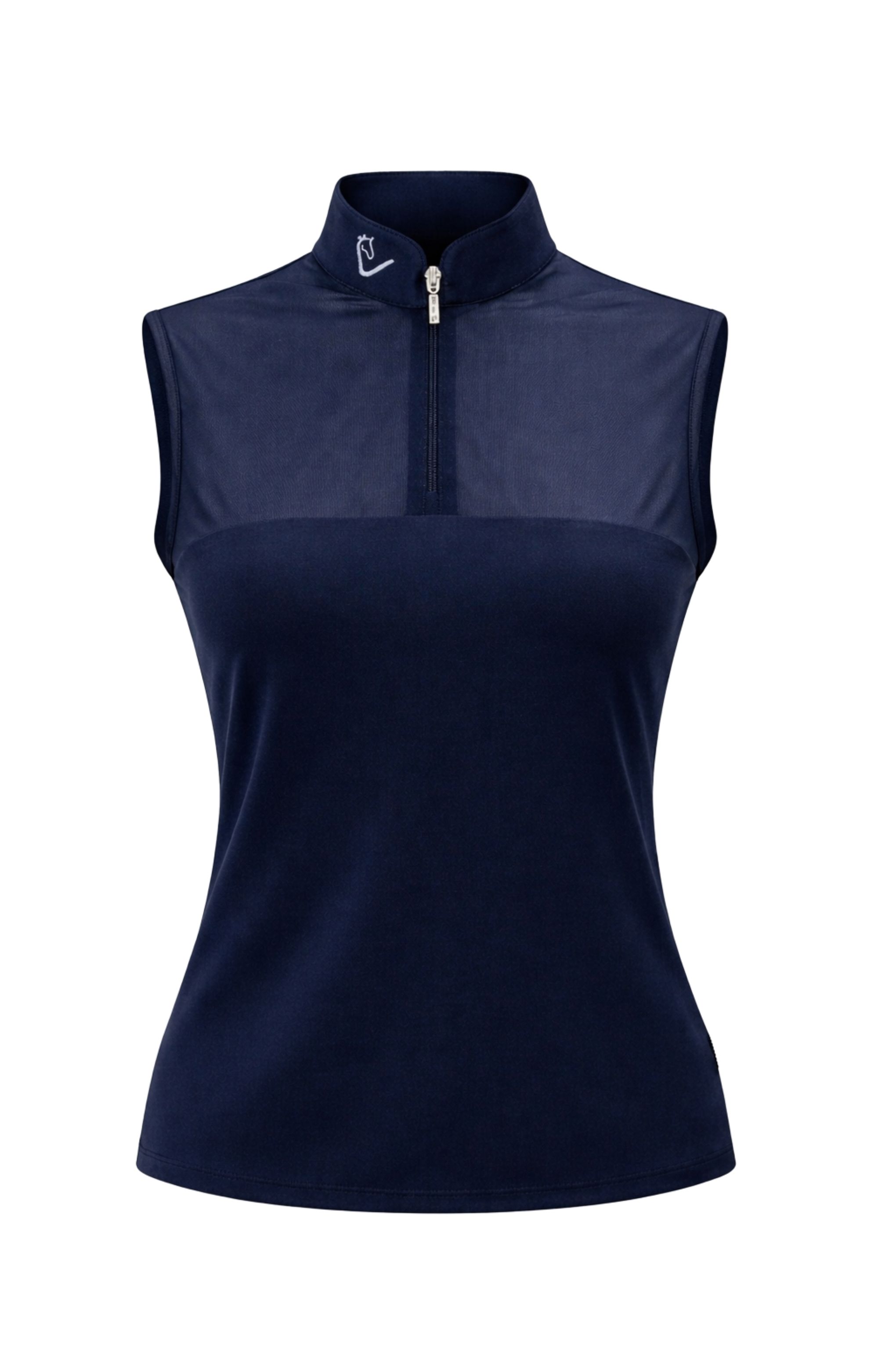 Star Gold Sleeveless Mesh - Navy - Young Riders