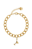 Charm Armband - Cocktail Glas - Gold