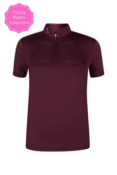 Funktionsshirt Star Gold Young Riders Kurzarm - Burgundy