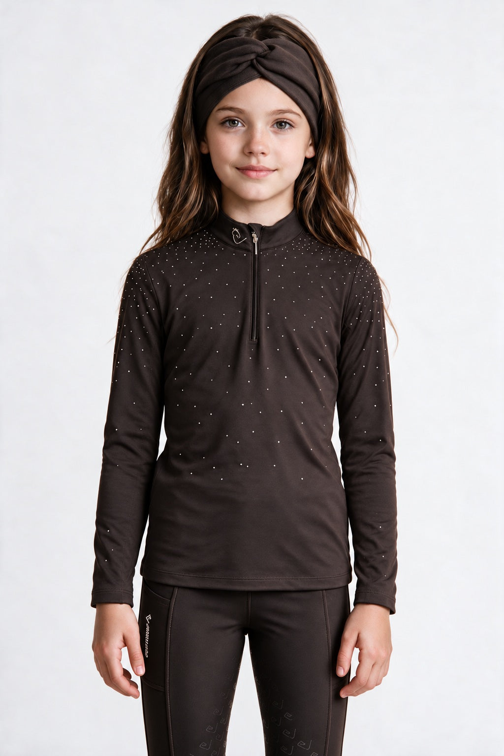Easy Game Glitter Young Riders Chocolate Brown – getragen von vorne
