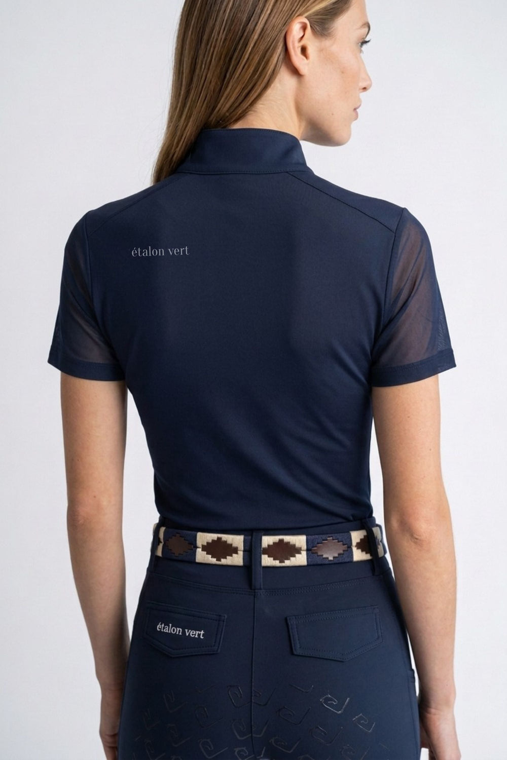 Star Gold Short Sleeve Mesh - Navy