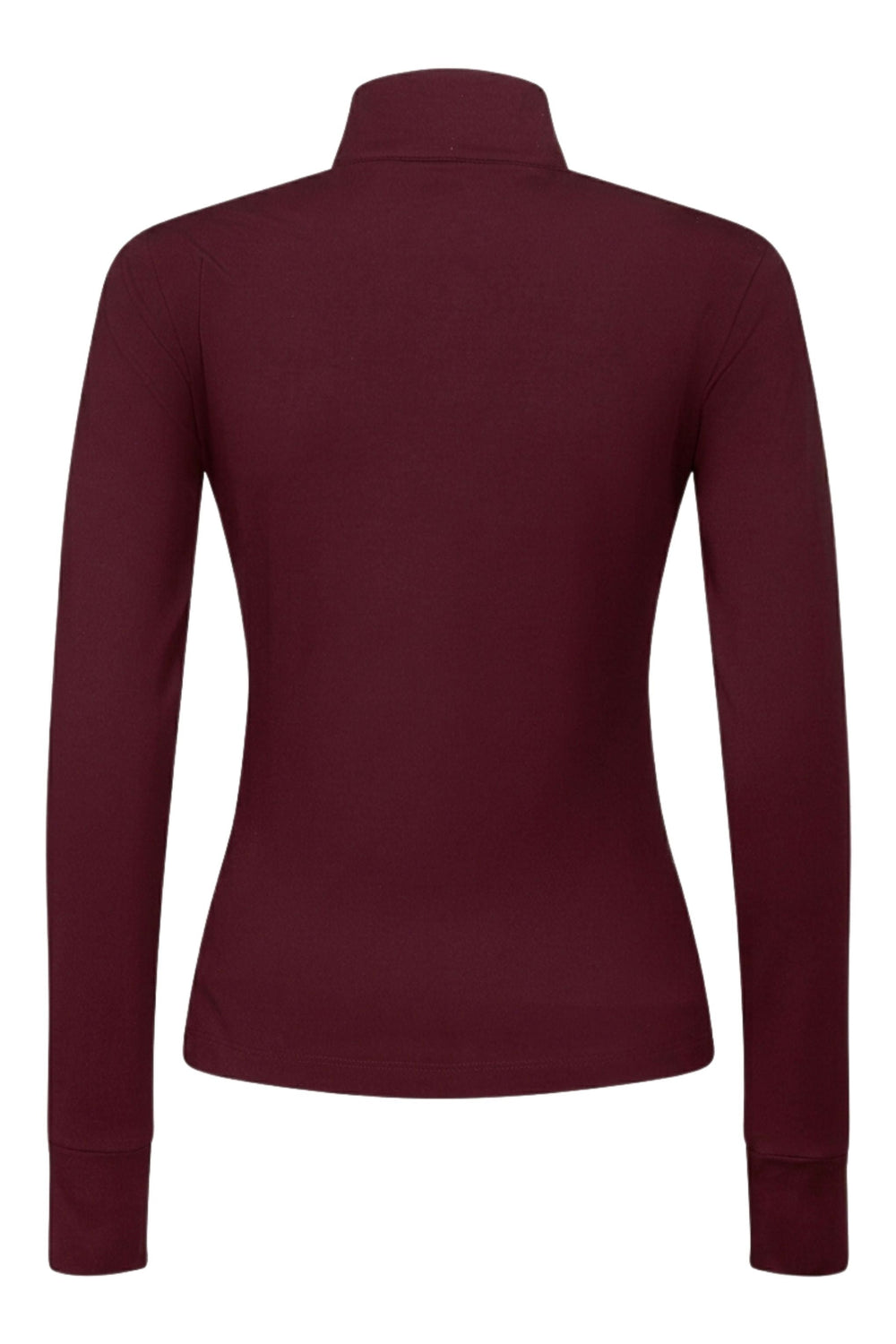 Casall Long-Sleeve Performance Shirt - Burgundy / White - Young Riders