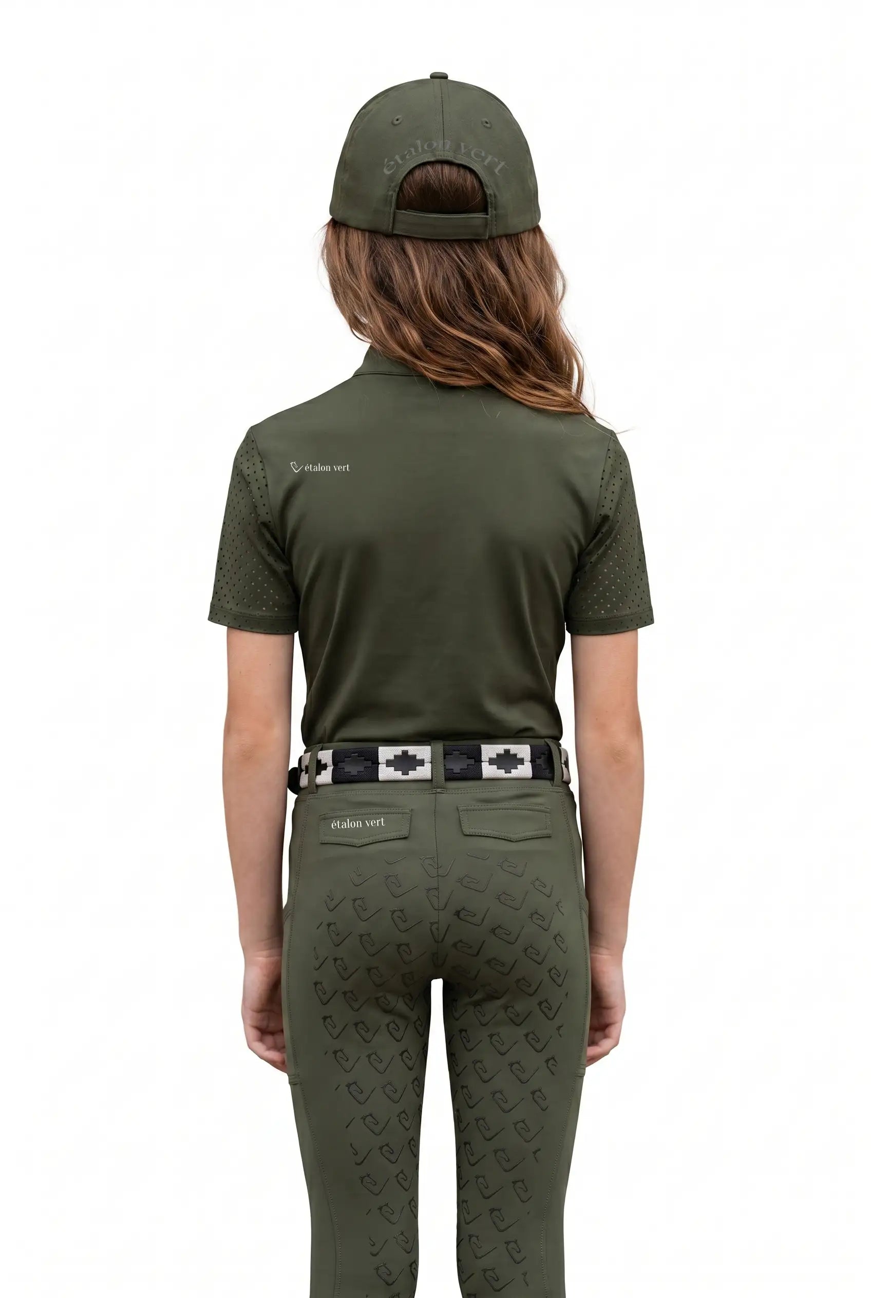 Funktionsshirt Star Gold Young Riders Kurzarm perforiert - Olive
