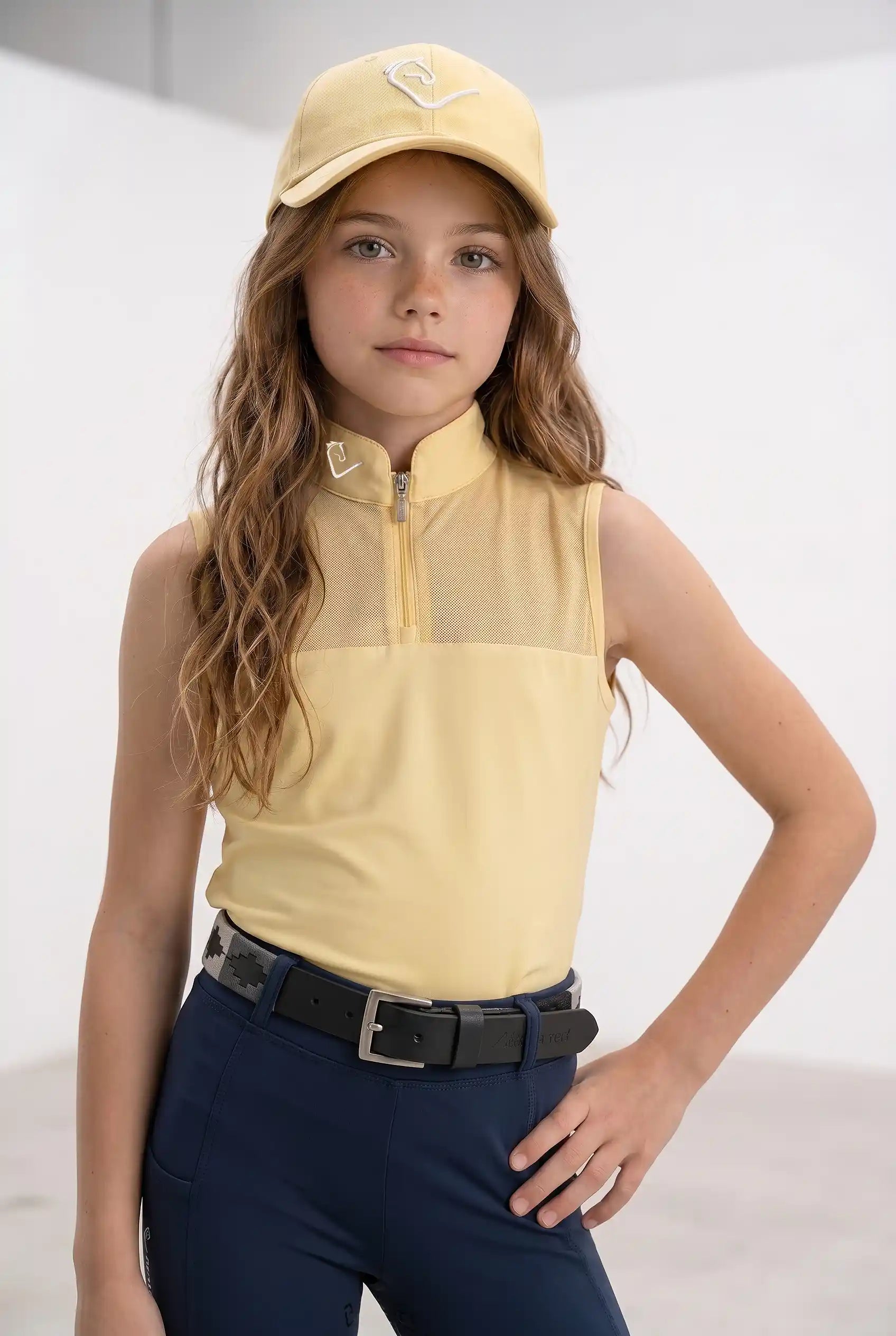 Star Gold Sleeveless Mesh - Butter Yellow - Young Riders