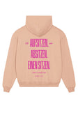 Oversize Fit Hoodie - Aufsitzen. Absitzen. Einen Sitzen. - Peach