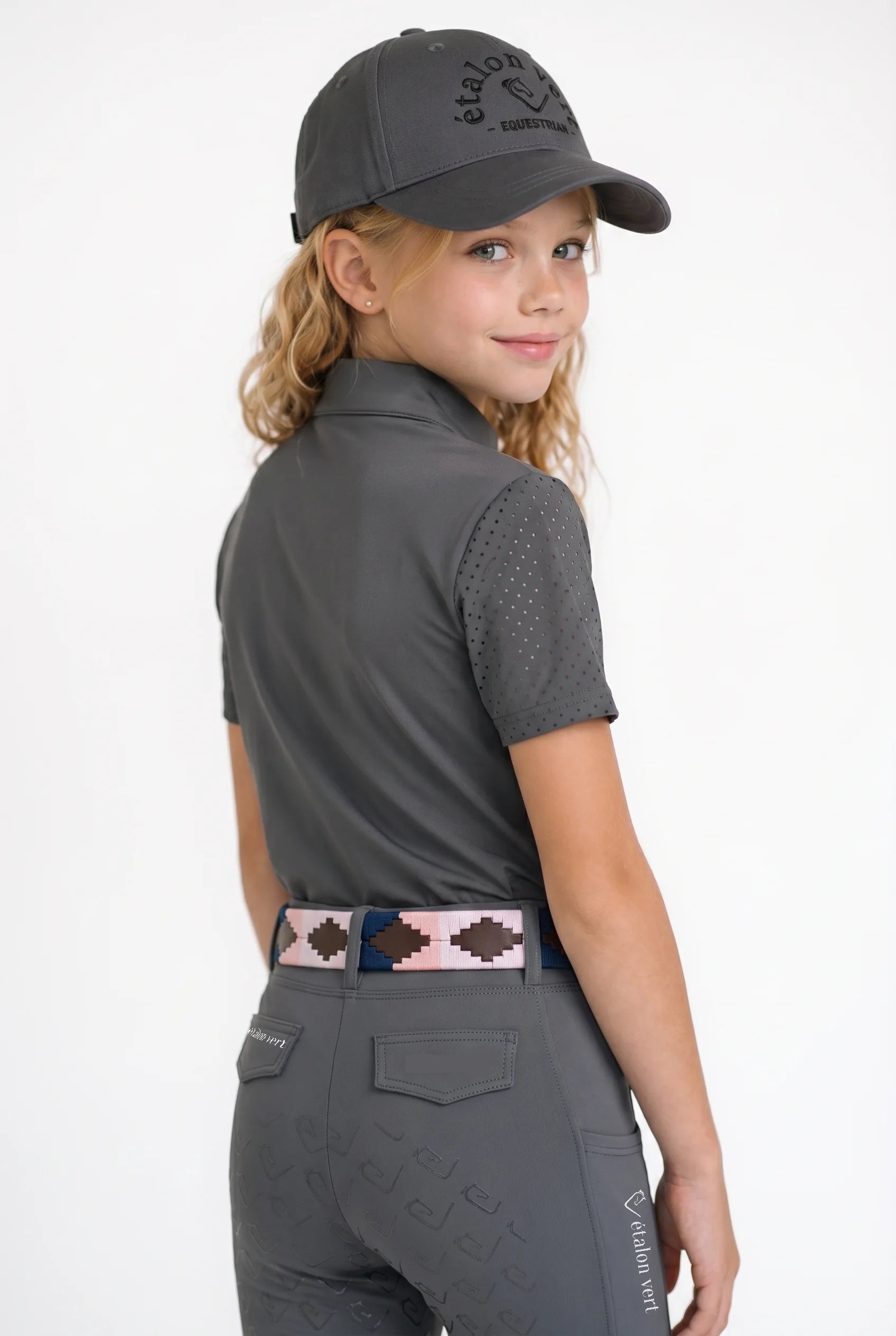 Funktionsshirt Star Gold Young Riders Kurzarm perforiert - Stone Grey