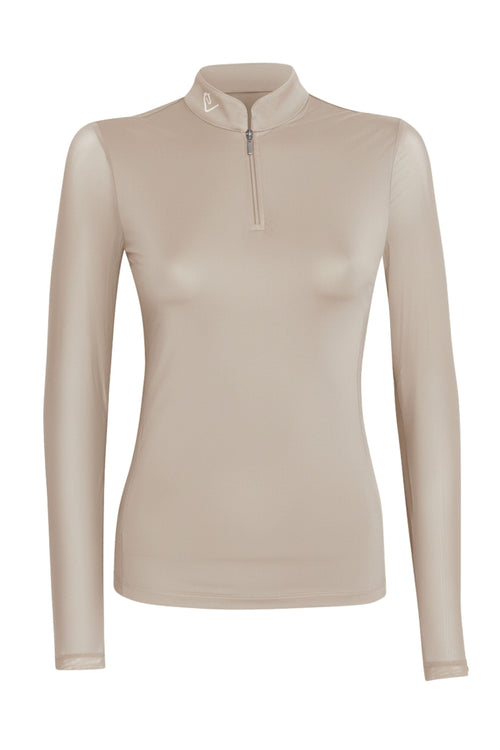 Contendro 2.0 Funktionsshirt Langarm - Mesh - Beige