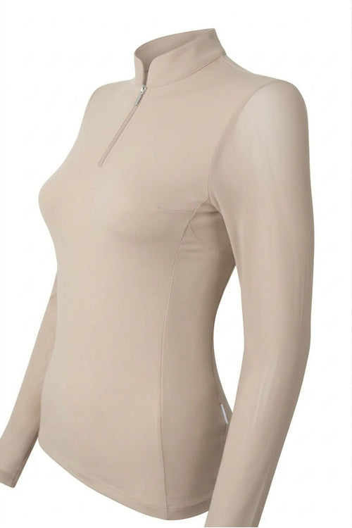 Contendro 2.0 Funktionsshirt Langarm - Mesh - Beige