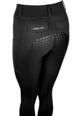 Negro thermal riding leggings full grip - navy