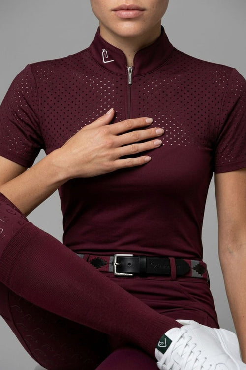 Funktionsshirt Star Gold Kurzarm perforiert - Burgundy