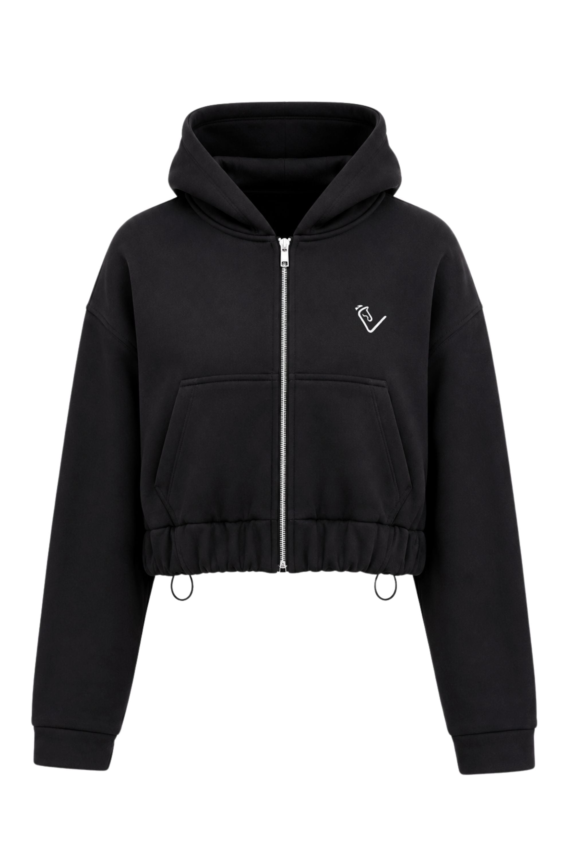 Sweatjacke - Black - Oversized/Cropped Fit