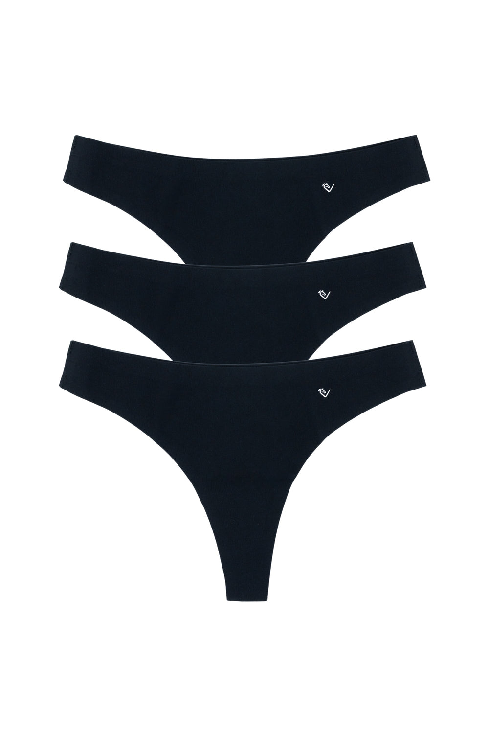 Equestrian seamless thong - black - 3 pack
