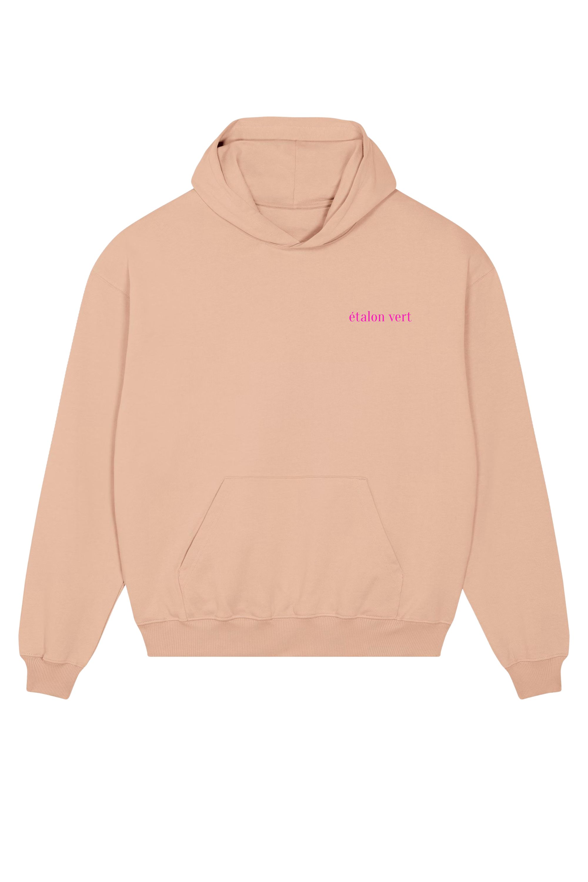 Oversize Fit Hoodie - Aufsitzen. Absitzen. Einen Sitzen. - Peach