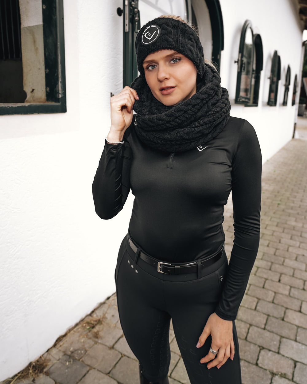 Stirnband Flecht Muster - Domingo - Black