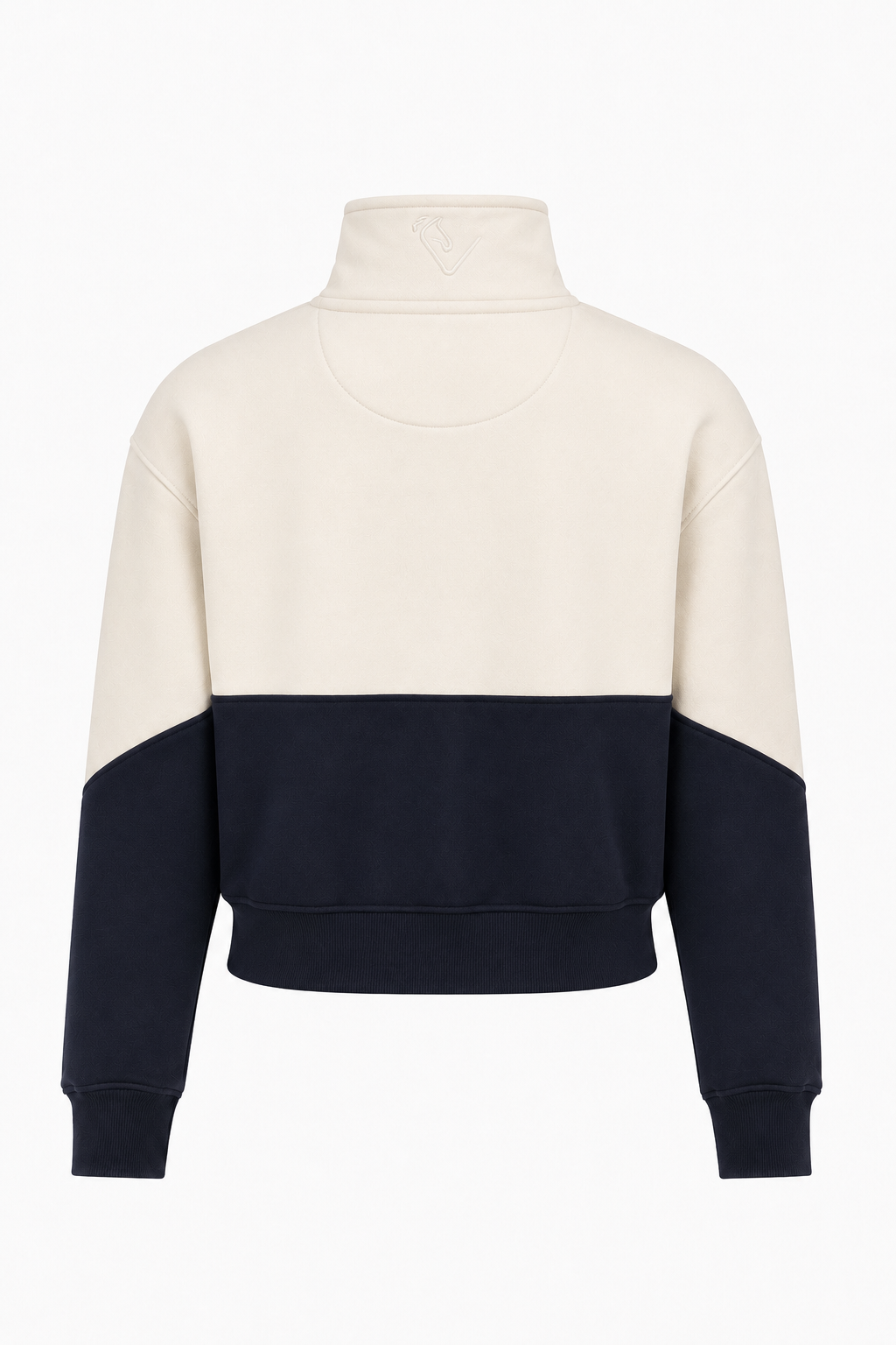 Zip Sweater - Off-white/Navy