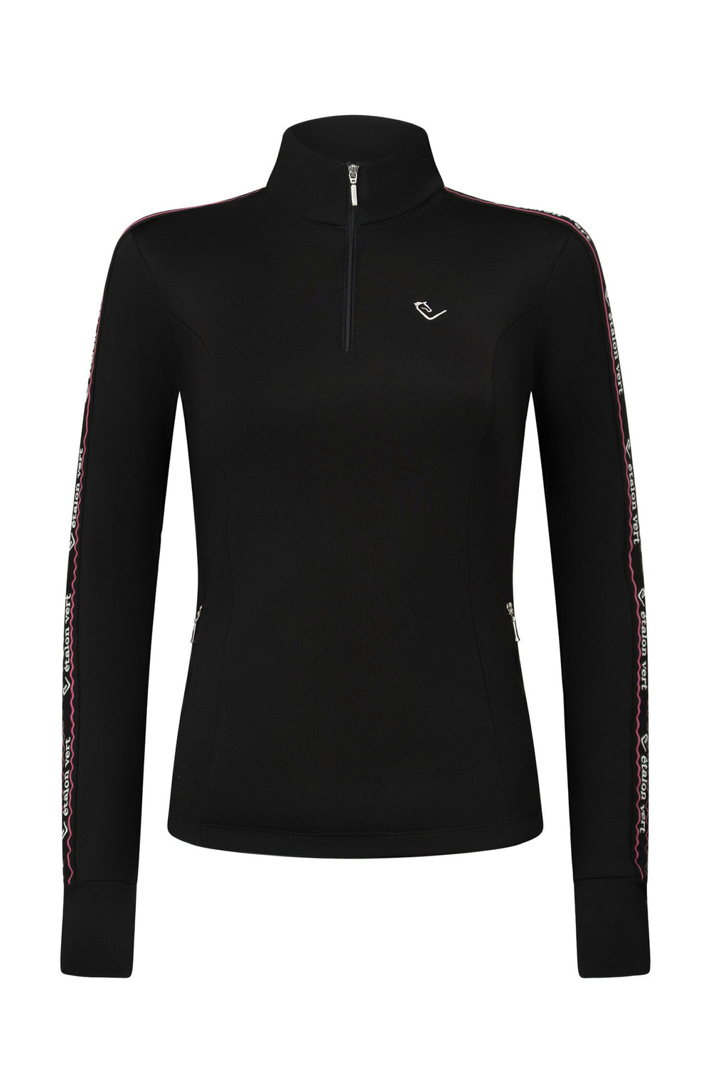 Casall Long-Sleeve Performance Shirt - Black / Very Berry