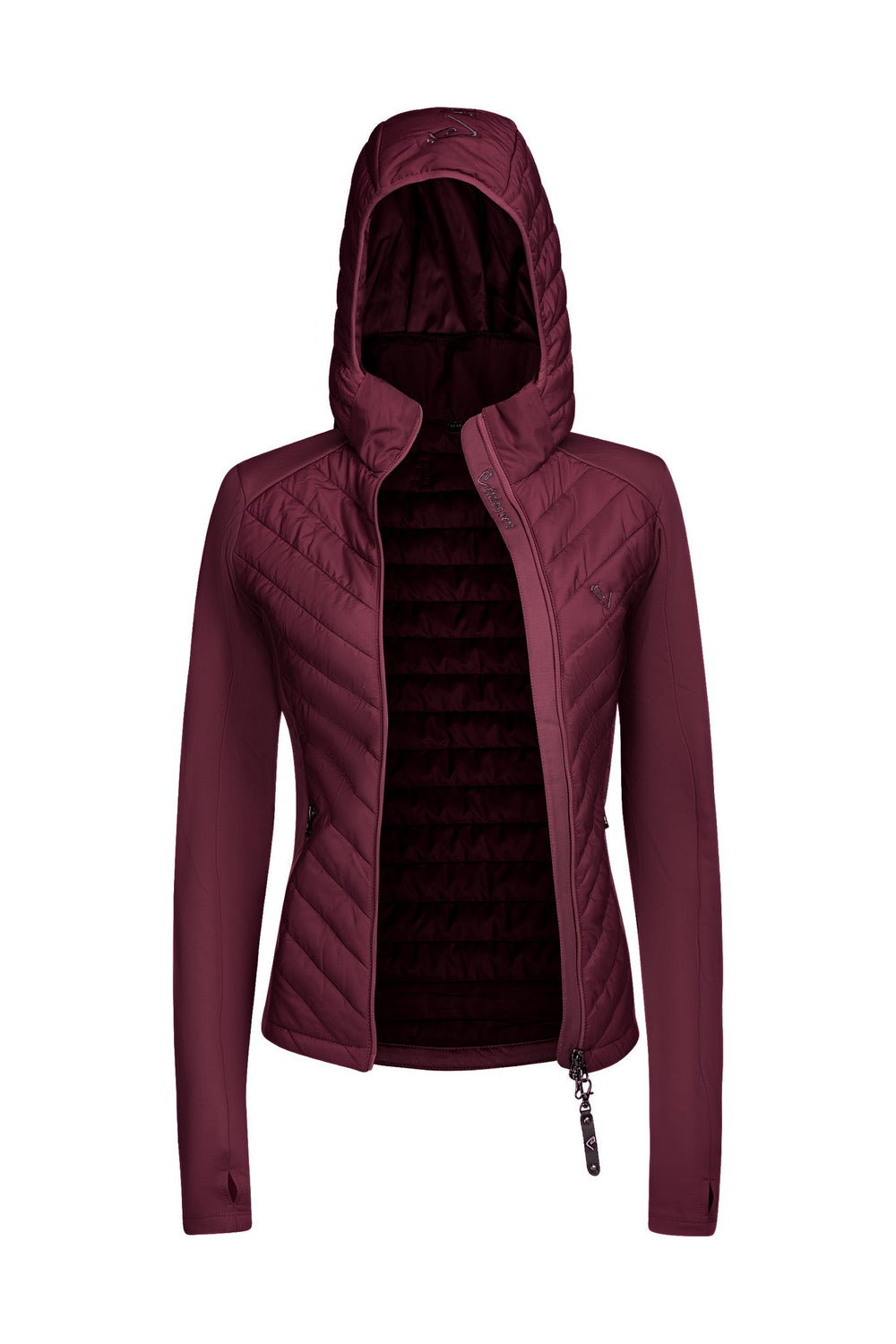 Cassini Hybrid Quilted Jacket - Burgundy